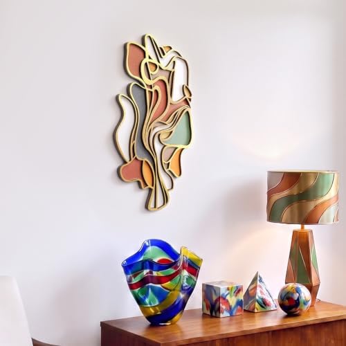 Mifoci Mid Century Modern Wood Wall Art, Abstract Wall Decor, Vertical - Image 5