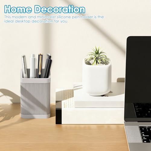 3PCS Aesthetic Pen Holder for Desk, Silicone Pencil Holder, Stylish Office Desk Decor, Reinforced and Thickened Desktop Organizer, Office Desks Organizer Accessories - Image 6