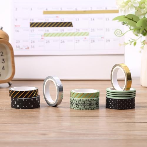 Mr. Pen- Washi Tape Set, 8 Rolls, Assorted Sizes, 5 Yards/Roll - Image 6