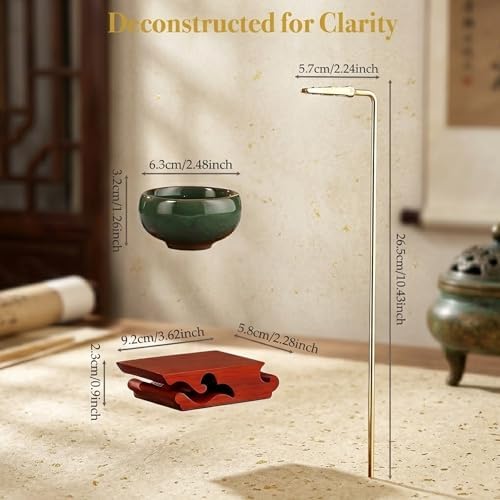 Upside Down Incense Holder Celadon Green Bowl - Image 2