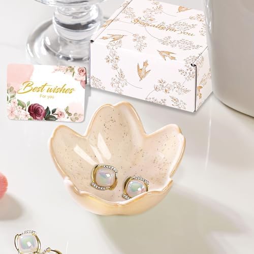 Ceramic Jewelry Dish Ring Holder Trinket Dish Bedroom Decor Gifts for Women - Image 3