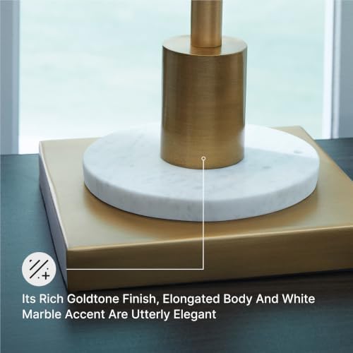 Signature Design by Ashley Fritzburn Metal Buffet Table Lamp, Gold - Image 4