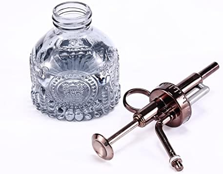 Glass Plant Mister - 6.5" Green Glass Water Spray Bottle with Gold Top Pump, Small Plant Sprayer for Indoor/Outdoor House Plants (Gray+Bronze) - Image 3