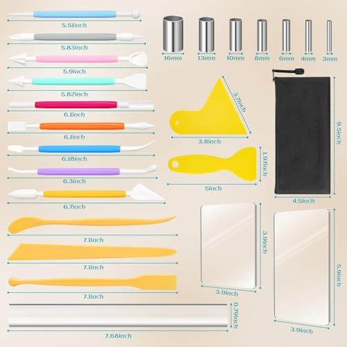 Amrules 25 Pcs Polymer Clay Sculpting Tools Kit for Adults - Image 2