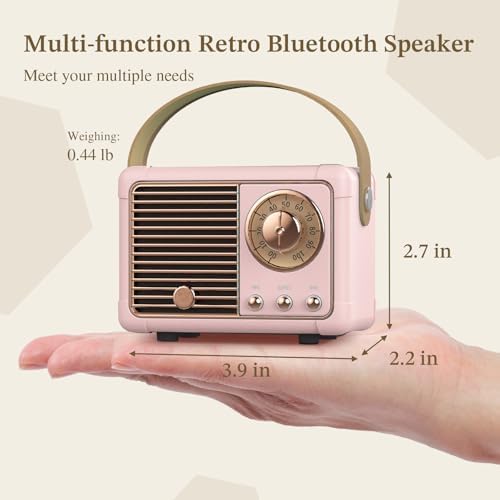 PRUNUS Retro Bluetooth Speaker, Gifts for Teen Girls, Cute Room Decor - Image 6