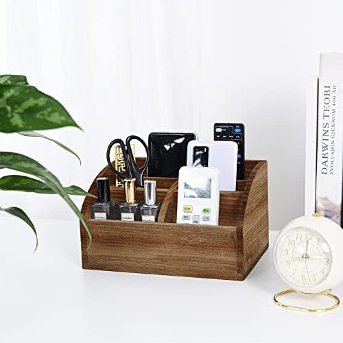 OKSQW Wooden Desk Organizer, Solid Wood Pen Holder for Desktop Organizer, No Need Assembly, Home Office Supplies Workspace Organizers Mail Holder Remote Control Countertop Storage Box - Image 7