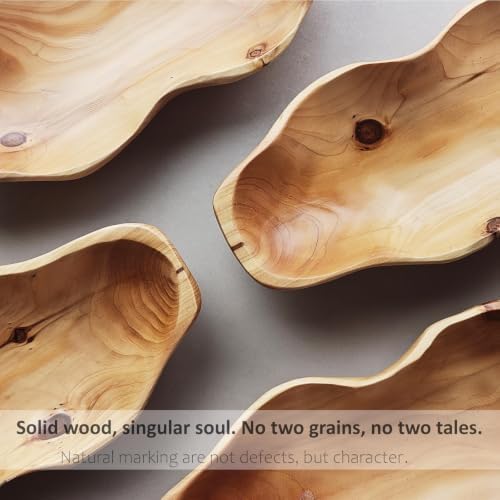 Handmade Decorative Wooden Dough Bowl 15.7 Inch - Image 3