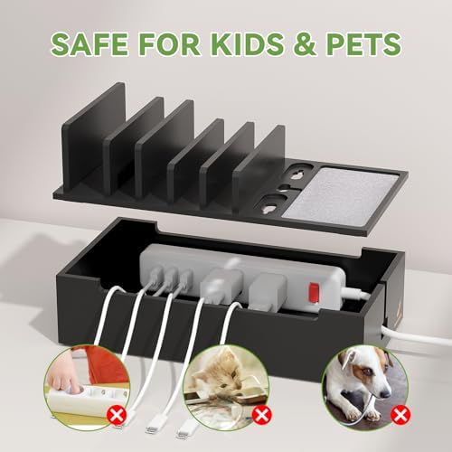 Pezin & Hulin Multi Charger Station Organizer - Black Bamboo - Image 6