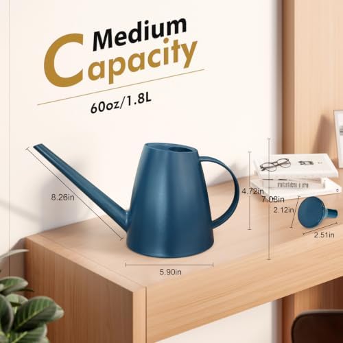 60 oz Watering Can, Small Watering Can for Indoor Plants with Long Spout - Image 4