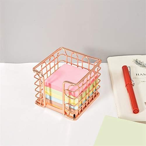 Rose Gold Self-Stick Note Pad Holder Memo Note Cube Holders for Office Home Schools Desk Supplies - Image 6