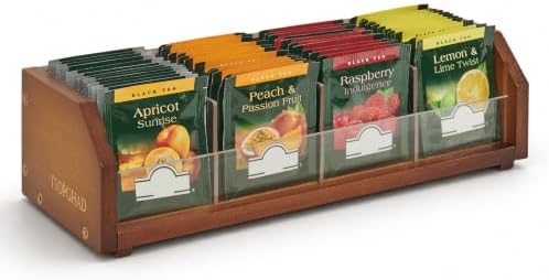 TIOPGHAD Small Bamboo Tea Bag Organizer, Tea Box Storage Holder, Brown by TIOPGHAD