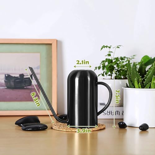 Watering Can Indoor Outdoor Plants, 50oz/1500ml Garden Long Spout Watering Cans, Stainless Steel Plants Watering Can Pot for Indoor House Plants Bonsai Flower Decorative - Image 3