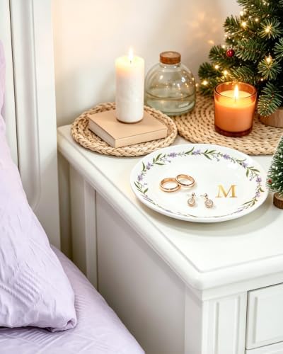 Ceramic Personalized Jewelry Dish Ring Holder Trinket Tray V - Image 4
