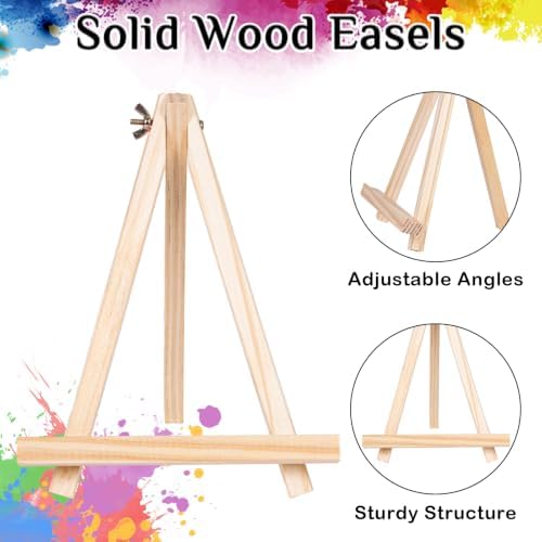 12 Pack 5 x 7In Canvas Painting Kit with Easels Acrylic Paints - Image 4