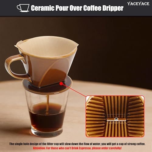 Ceramic Pour Over Coffee Maker, Small Size, Single Hole - Image 5