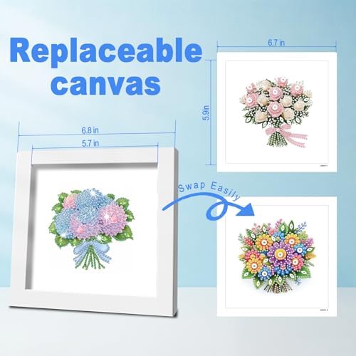 DOZEEZOP 12-Pack Small Diamond Art Kit for Adults Teens 7"x7" - Image 3