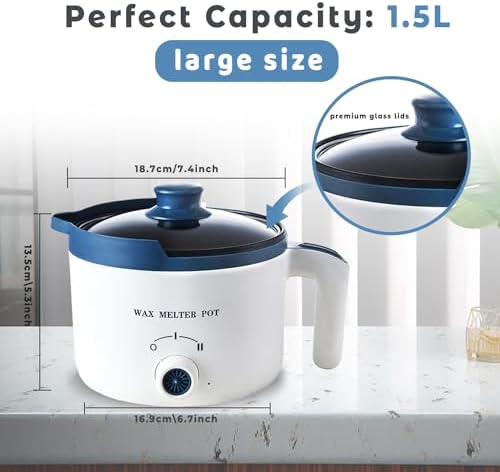 Ksedcon Electric Wax Melter Pot for Candle Making with Pouring Spout 1.5Qt - Image 2