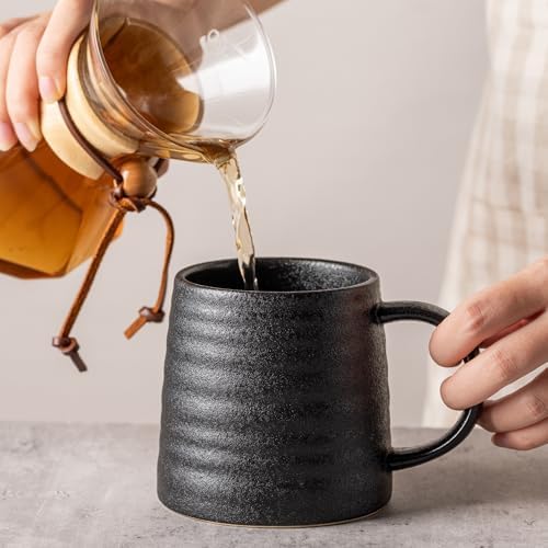 15.5oz Large Heavyweight Ceramic Mug, Reactive (Matte Black) - Image 2