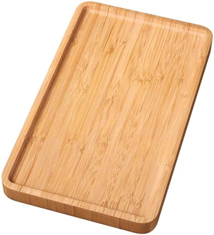 VERTORGAN Bamboo Serving Tray,9.8x5.9 Inch Trays,Home Decor(Natural) by VERTORGAN