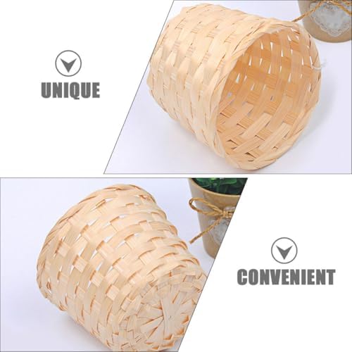 KALLORY 2pcs Woven Storage Basket Small Sundries Organizer for Tabletop Home Organization, Decorative Basket with Large Capacity, Multi-use Storage Bin for Household Use - Image 3