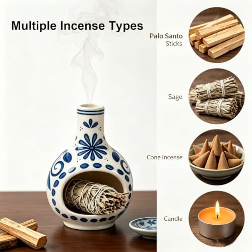 Handmade Ceramic Incense Holder for Palo Santo Stick and Sage Candle Burner - Image 5