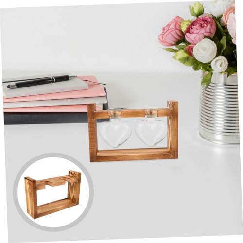 Desktop Hydroponic Vase Wooden Stand for Water Propagation Modern Aesthetic Plant Terrarium for Indoor Decoration for Air Plants and Flower Displays - Image 7