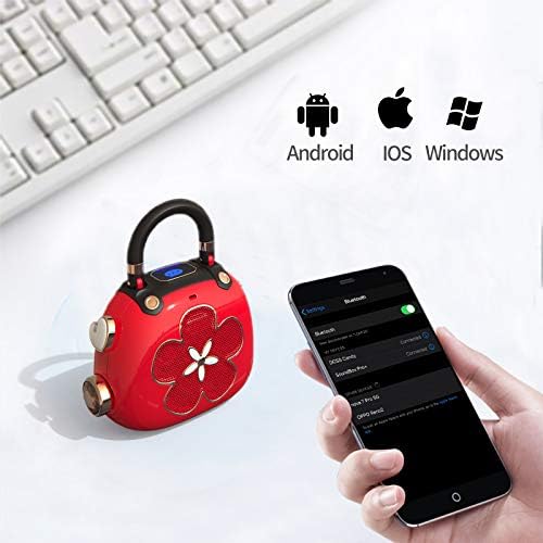 DOSS Candy Mini Portable Bluetooth Speaker with Clean Sound, Built-in Mic, Ultra-Portable Design, Wireless Speaker Compatible for Home, Outdoors, Travel, Gift Ideas-Red - Image 5