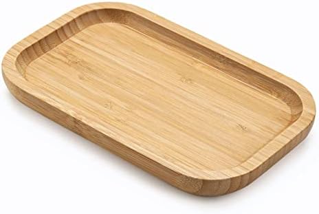 Bamboo Vanity Tray, Bathroom Counter Tray, Toilet Tank Tray, Bathroom Tray for Organizing and Home Decor, 7.9 x 5.1 x 0.8 inch by XIMISISE