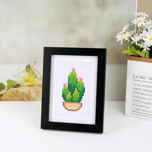 Apomelo 10pcs Small Diamond Art Kits Green Plants,Round Drill Mini Small Diamond Art Kits for Adults Beginners,Mini Diamond Art for Home Wall Desktop Art Decor, 6X8 inches - Image 7