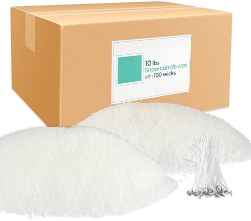 WREXCS 10 lb Wax Sand DIY Pearl Candle Kit, 100 Wicks, Natural Pearl Wax, Reusable, Unscented Powder for Making, Weddings and Parties - Image 2