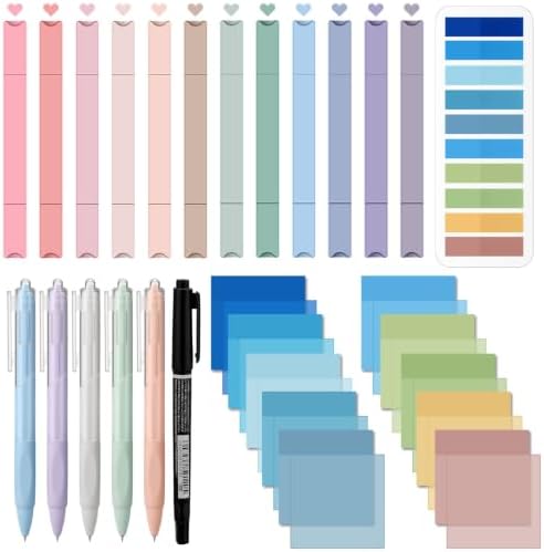 Jutom 38 Pcs Book Annotation Kit for Bible Study, Blue Series, Square by Jutom