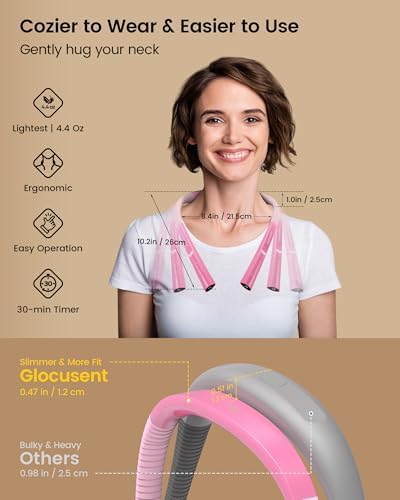 Glocusent Upgraded LED Neck Reading Light, Book Light for Reading in Bed, 30-min Timer, 3 Colors & 3 Brightness Adjustable, Rechargeable & Long Lasting, Perfect for Reading, Knitting (Pack of 2) - Image 2