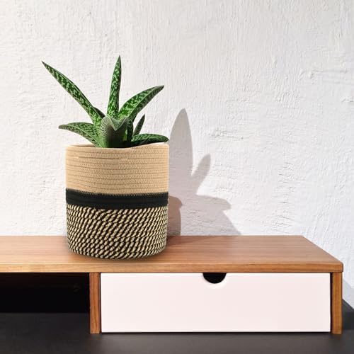 Woven Cotton Rope Plant Basket for 11" Flower Pot - Image 7