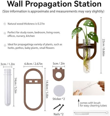 Artilady Plant Propagation Station Wall Hanging, Planter Terrariums Tube - Image 4