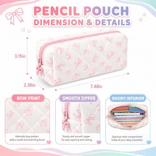 Jutom 39 Pcs Aesthetic Book Annotation Kit,Pink,Bow Style - Image 4