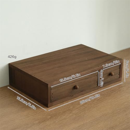 Wooden Desktop Organiser with Multiple Compartments for Offices Home Decoration Storage Box for Stationery Cosmetics Wooden Home Offices Storage - Image 7