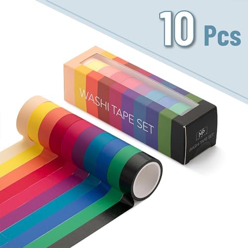 Mr. Pen- Washi Tape Set, 10 Rolls, 5.5 Yards/Roll, Washi Tape for Scrapbook - Image 2