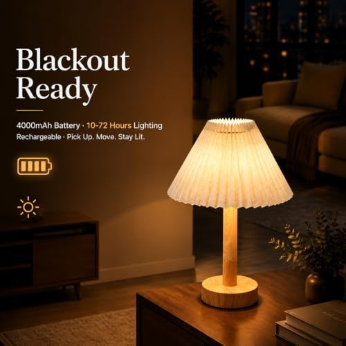 Portable Rechargeable Table Lamp, Touch Dimmable Bedside Light - Image 5