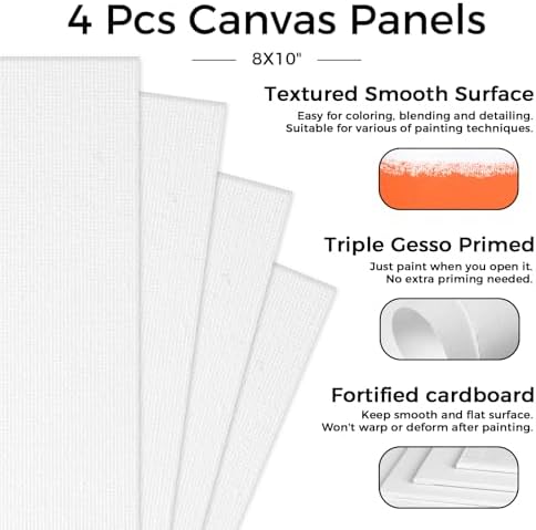 koseibal 24 Color Acrylic Paints Set with Tabletop Easel and Canvas Pad - Image 6