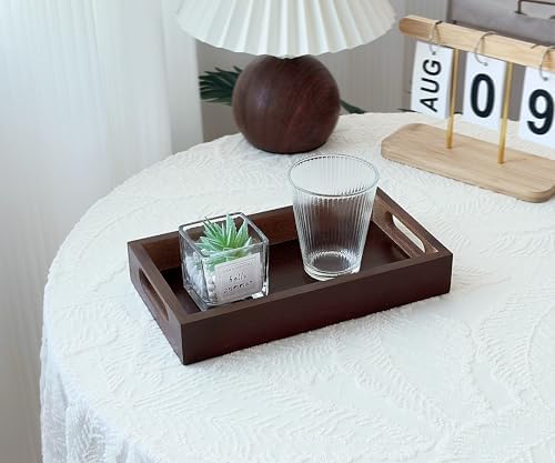 Small Rustic Serving Mini Tray with Handles - 9.8" Bamboo Tray - Image 4