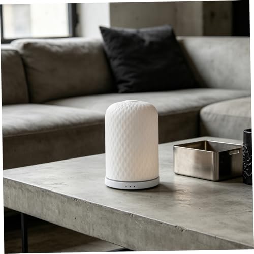 VOSAREA Ceramic and Mist Technology Essential Oil Diffuser with Silent Operation Minimalist Silhouette Design with Multi-Color Changing LED Lights for Home for Yoga and Bedrooms - Image 7