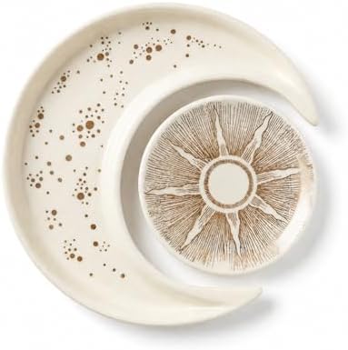Ceramic Jewelry Dish Tray 2-Pack,Earrings Ring Holder,Small Trinket Plate by Unknown