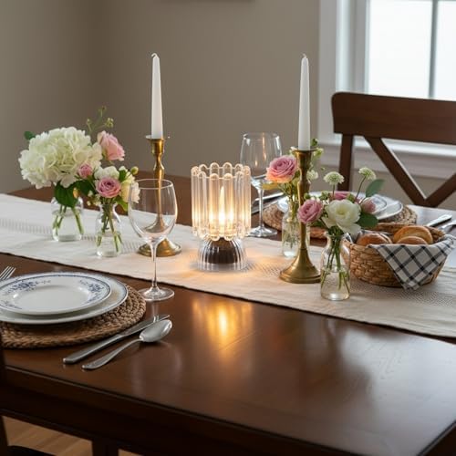 Battery Operated Lamp with Auto-Off Timer, Cordless Table Night Light for Bedroom & Entryway, Portable LED Lamp for Home, Outdoor, Camping No Battery Included (‎Wine Glass Design-White) - Image 6