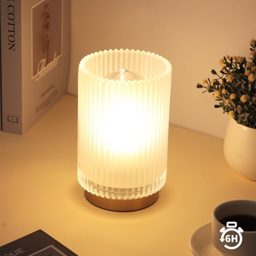 Cordless Table Lamp with Timer, Bedside Lamps with LED Warm Light - Image 4