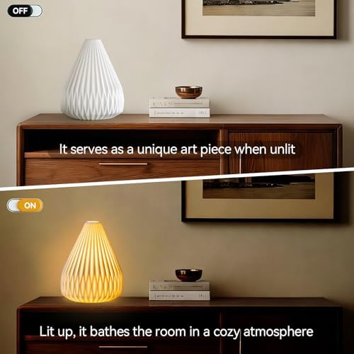9.1" Decorative Ceramic Table Lamp Living Room,Bedroom,Corded,Bulb Included - Image 7