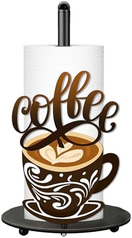 Coffee Paper Towel Holder, Coffee Decor for Countertop Cute Vintage Home Table, Housewarming Birthday Gifts for Cafe Lovers by Taesun