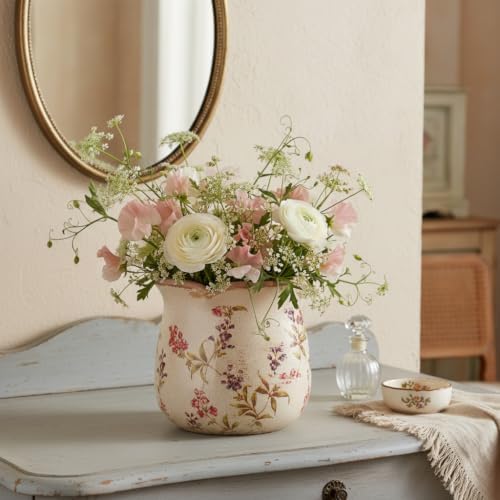 French Farmhouse Ceramic Flower Pot & Utensil Holder for Indoor/Outdoor - Image 5
