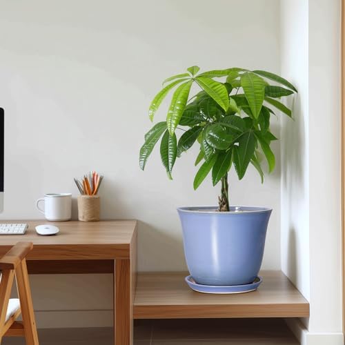 Ceramic Plant Pots, 10 Inch Plant Pot for Indoor, Purple-Blue - Image 7