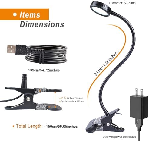 LEPOWER Clip on Light, Book Reading Lamp for Desk, Bed Headboard and Dorm - Image 5
