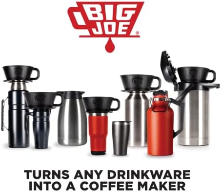 BIG JOE® Large Pour Over Coffee Dripper (Durable BPA-Free Plastic) w/ 50 Filters - Brews 12 to 75 oz of Coffee into Any Mug, Carafe, or Thermos - Dishwasher Safe - Made in USA - Image 4